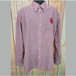 Oklahoma Sooners Antigua Crimson Plaid Shirt Large